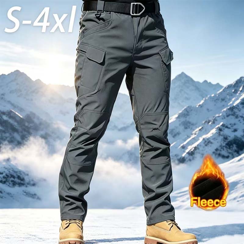 Winter Clothing Hiking - Męskie zimowe spodnie cargo z polaru,