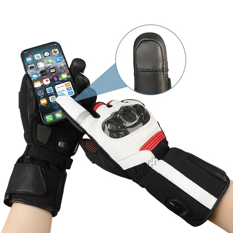 Heated Gloves Electric - Zimowe rękawice motocyklowe z funkcją obsługi
